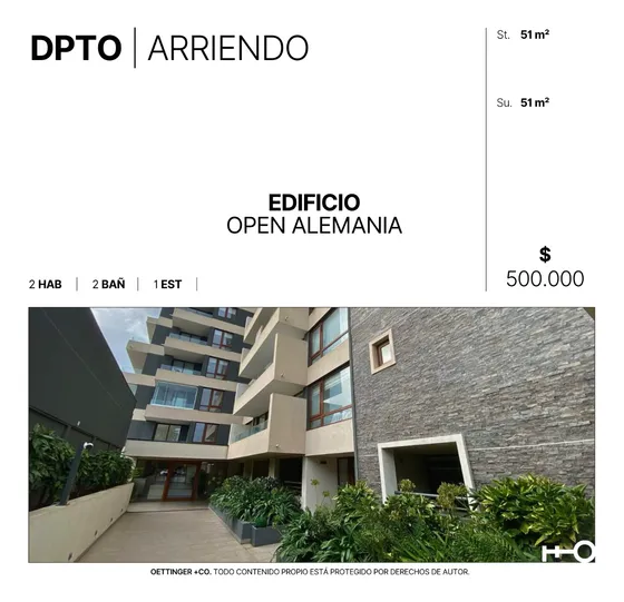 Departamento En Arriendo - Edificio Open Alemania