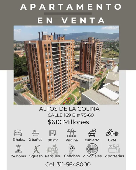 Hermoso Apartamento Altos De La Colina