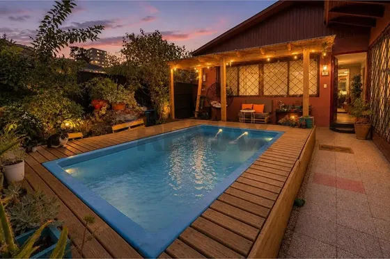 Hermosa Casa En Pje. Con Piscina - Ñuñoa 3d2b