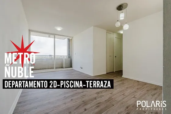 Metro Ñuble Departamento 2d-piscina-terraza