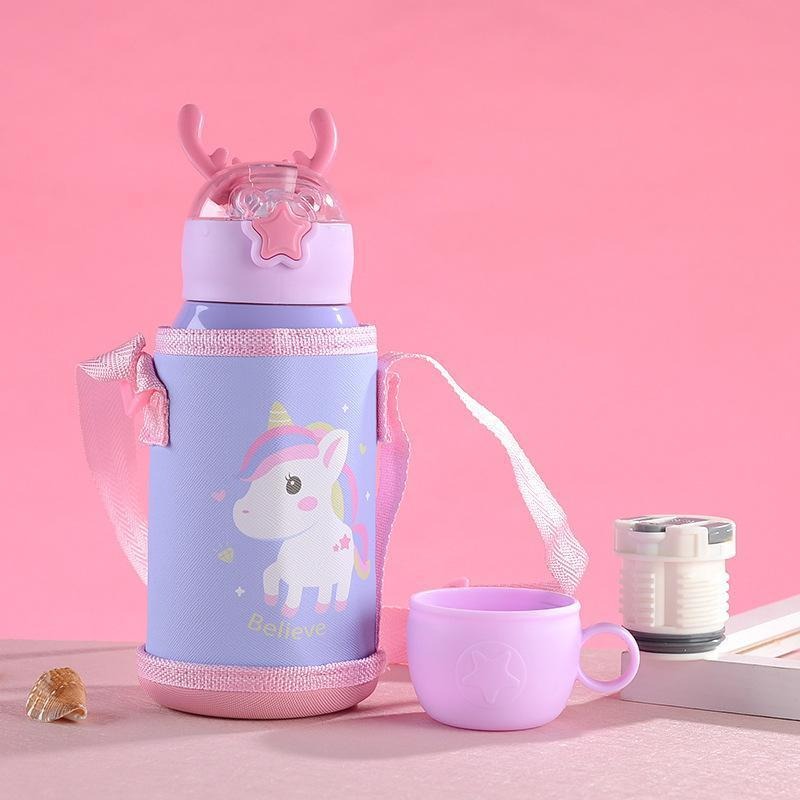 Garrafa Térmica Infantil Que Não Vaza Garrafa Térmica Infantil Não Vaza + Bolsinha Com Alça 500ml | OLIST