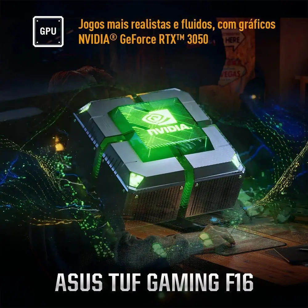 Notebook Asus Tuf Gaming F16 Fx607vj Nvidia Rtx 3050 Intel Core 5 210h 16gb Ram 512gb Ssd Linux Keepos Tela 16 Nível Ips 144hz Cinza - Rl015