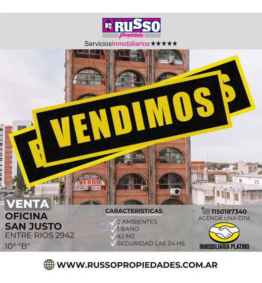 Venta Oficina 2 Ambientes San Justo
