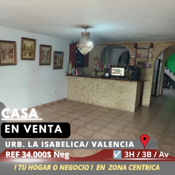 Casa En Venta La Isabelica (avenida).majo Vende