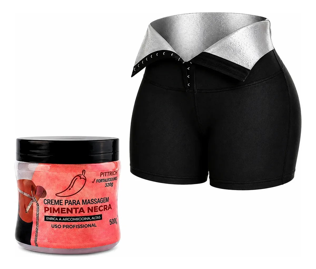 Thermo Reducer Cream & Sauna Short Set for Weight Loss