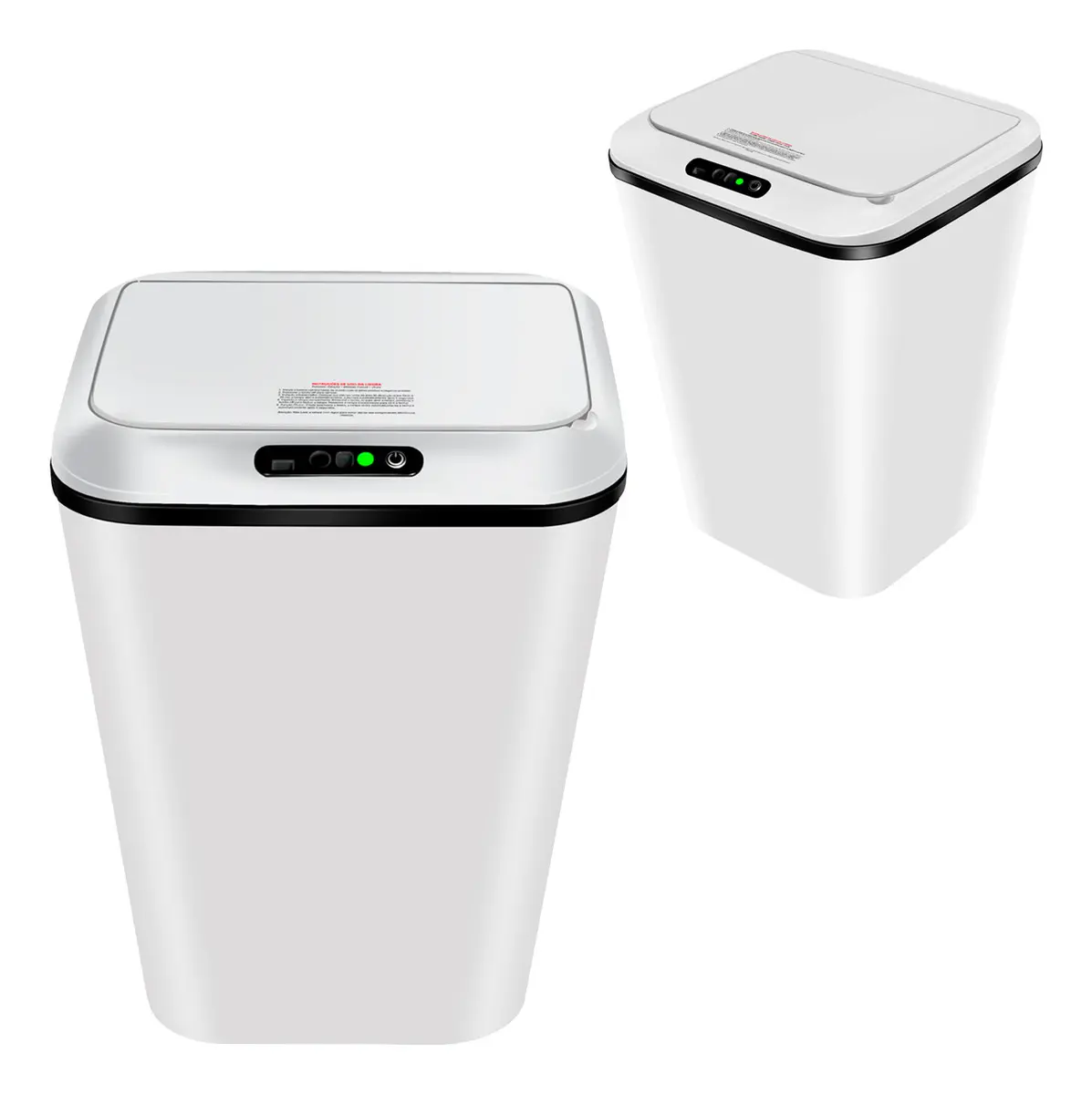 Lixeira Automatica Inteligente 16 L Com Sensor Touch Cozinha Cor Branco