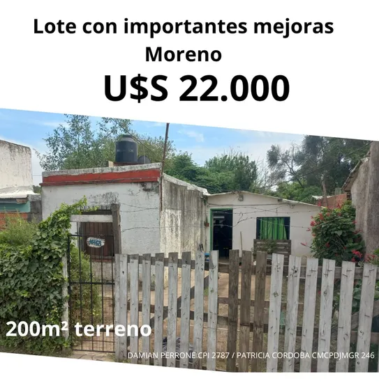 Venta Lote Con Importantes Mejoras Moreno