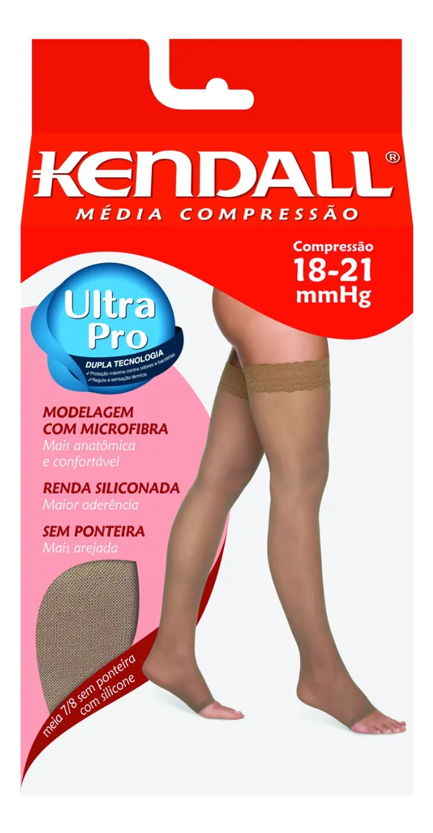 Meia Kendall 7/8 Média Compressão 18-21 mmHg