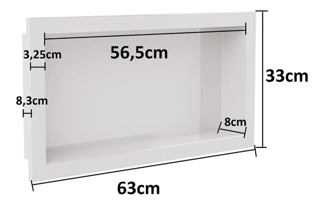 Nicho De Parede Para Embutir Branco 30x60cm