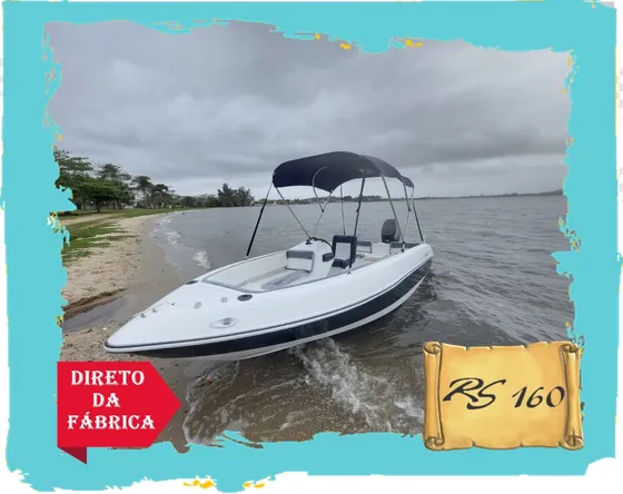 Lancha 16 Pés Rs 160 Com Motor Mercury 60 Hp 4 Tempos 0km