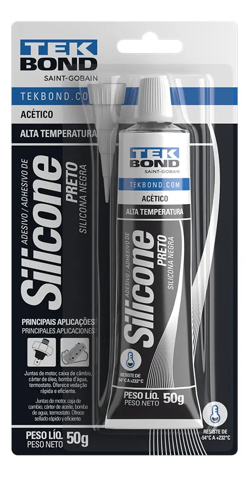 Cola Silicone Acético Alta Temperatura 50g (TekBond)