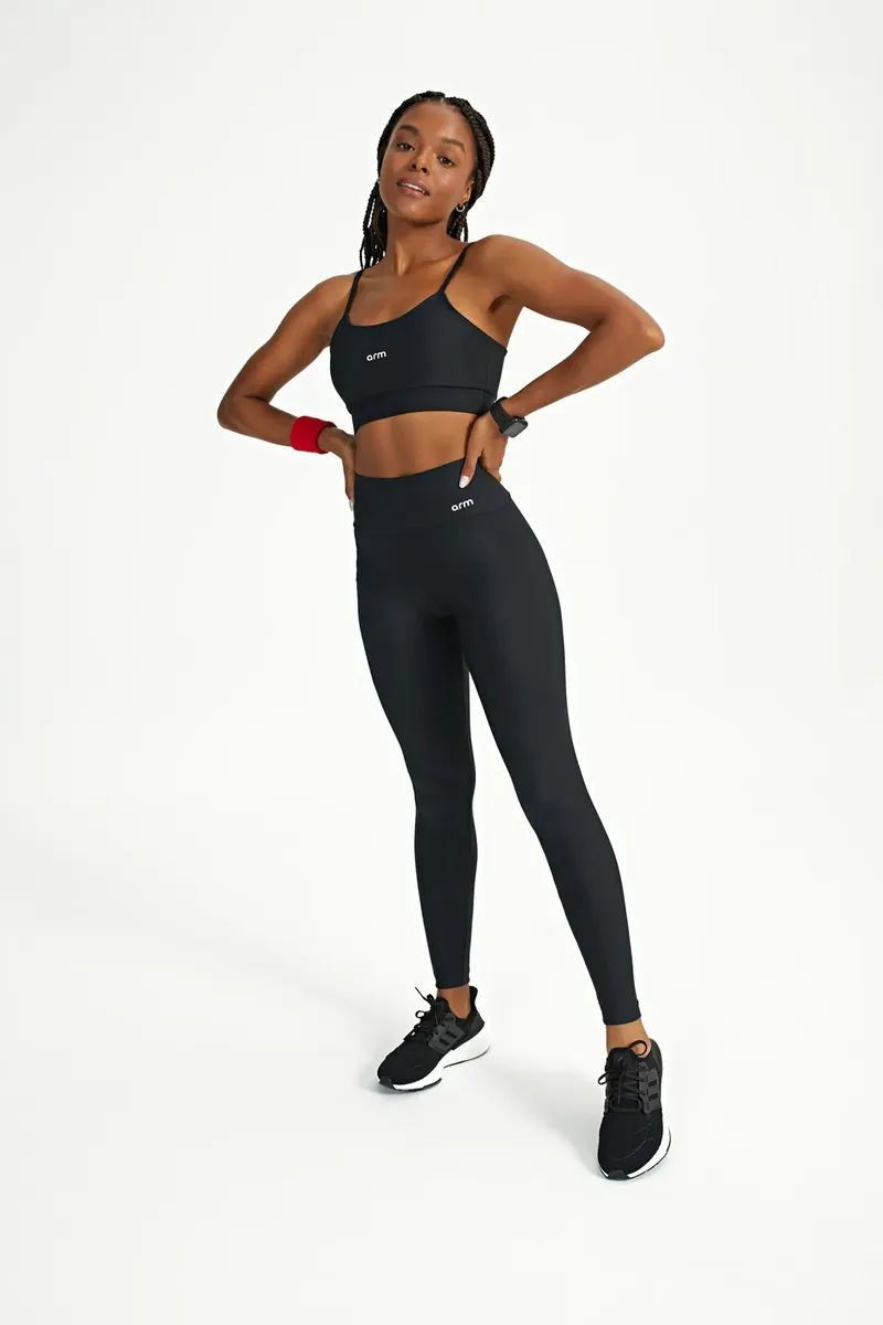 Conjunto Fitness Feminino Arm Top E Legging Bolso Lateral