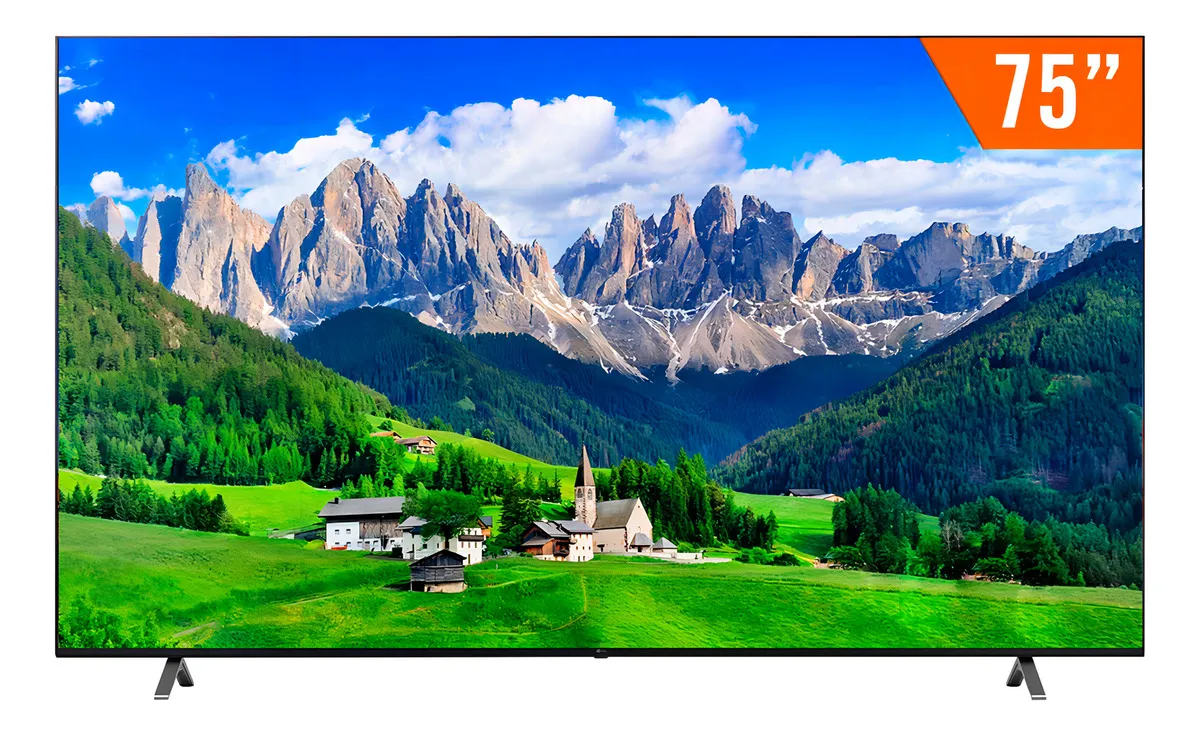 Smart TV LED 75 Ultra HD 4K LG 75TU801C0SA ThinQ AI WebOS 24 HDR10 3 HDMI 2 USB Wi-Fi