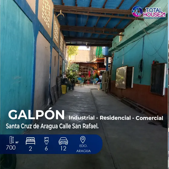 Galpón Industrial - Residencial - Comercial En Venta  Santa Cruz De Aragua.calle San Rafael.