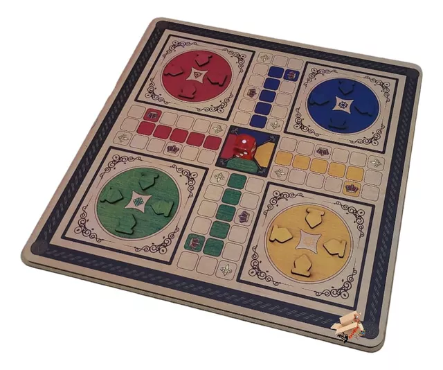 Jogo de Tabuleiro Ludo Clássico Luxo Brinquedo Educativo