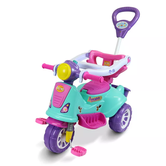 Triciclo Velotrol Motoca Infantil Empurrador Velocípede Bebê