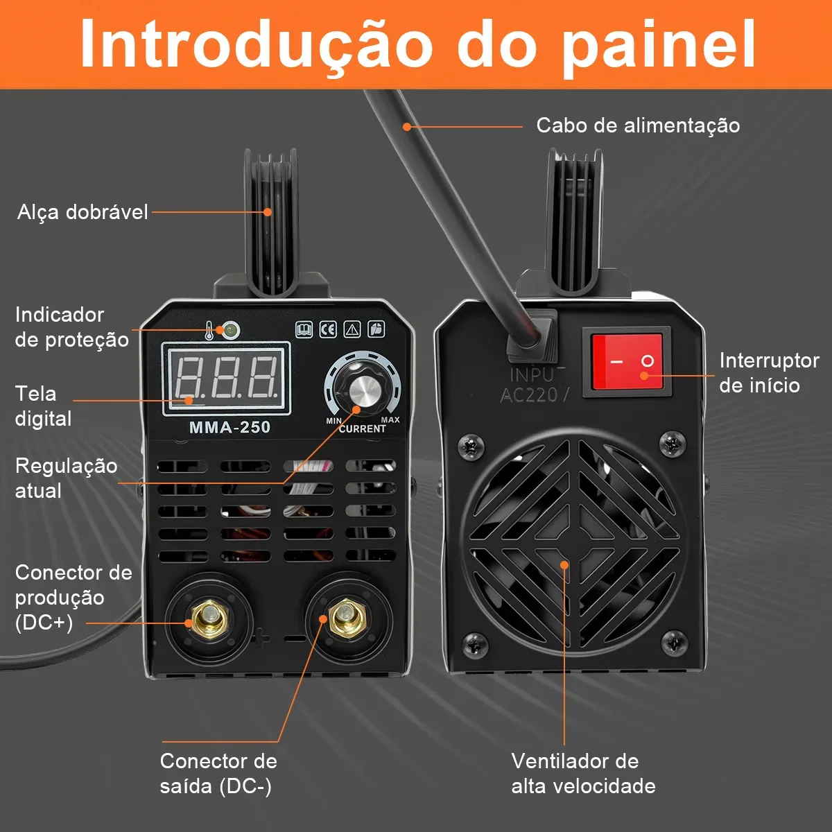 Máquina de Solda Inversora MMA 250A sem Gás — foto 10
