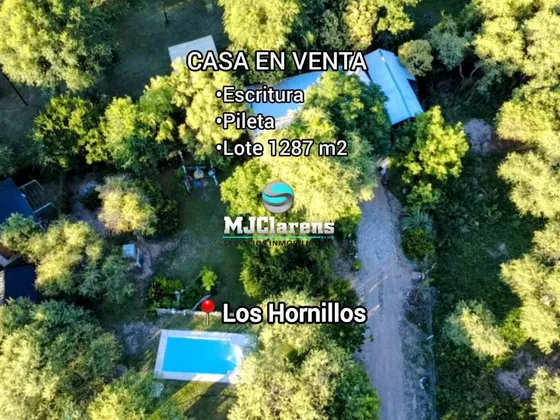 Casa En Venta Pileta + Cabaña. Escritura. Los Hornillos