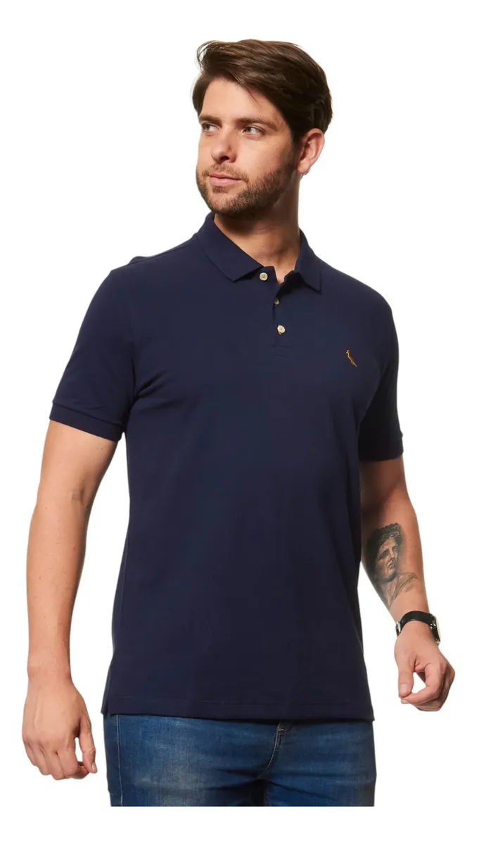 Camisa Masculina Polo Piquet Básica Em Algodão Reserva