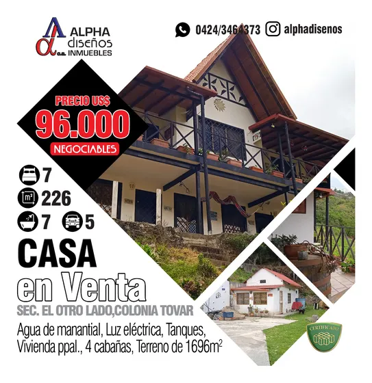 Casa Y Cabañas En El Sector El Otro Lado