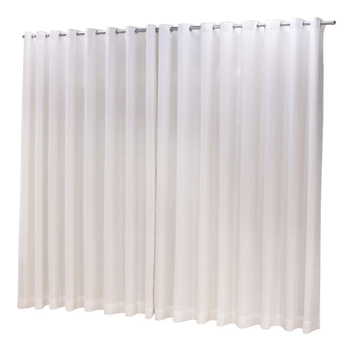 Cortina Microfibra Com Linho 5,00x2,30 Para Varão Simples