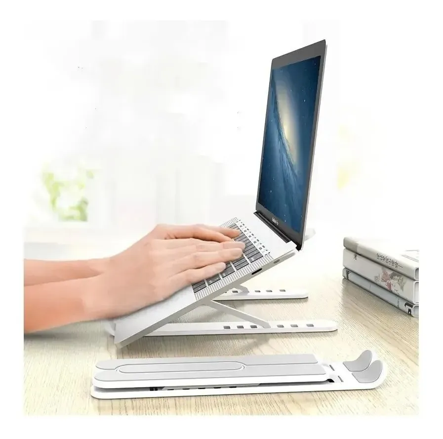 Soporte Base Portatil Apoya Notebook Regulable Plegable Color Negro