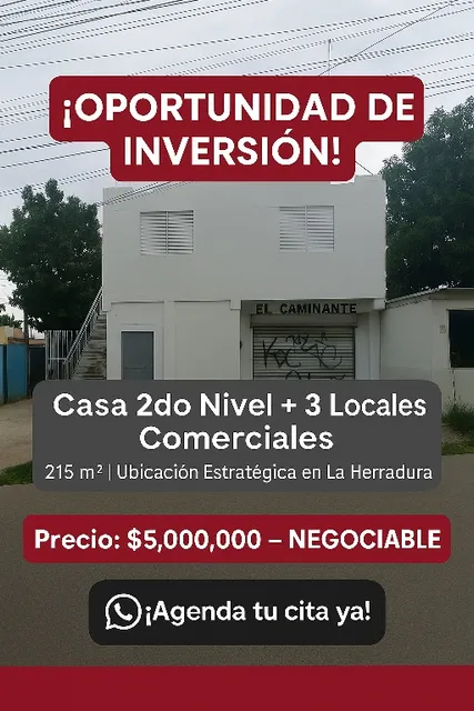  Excelente Oportunidad De Inversión  Casa +3 Locales 