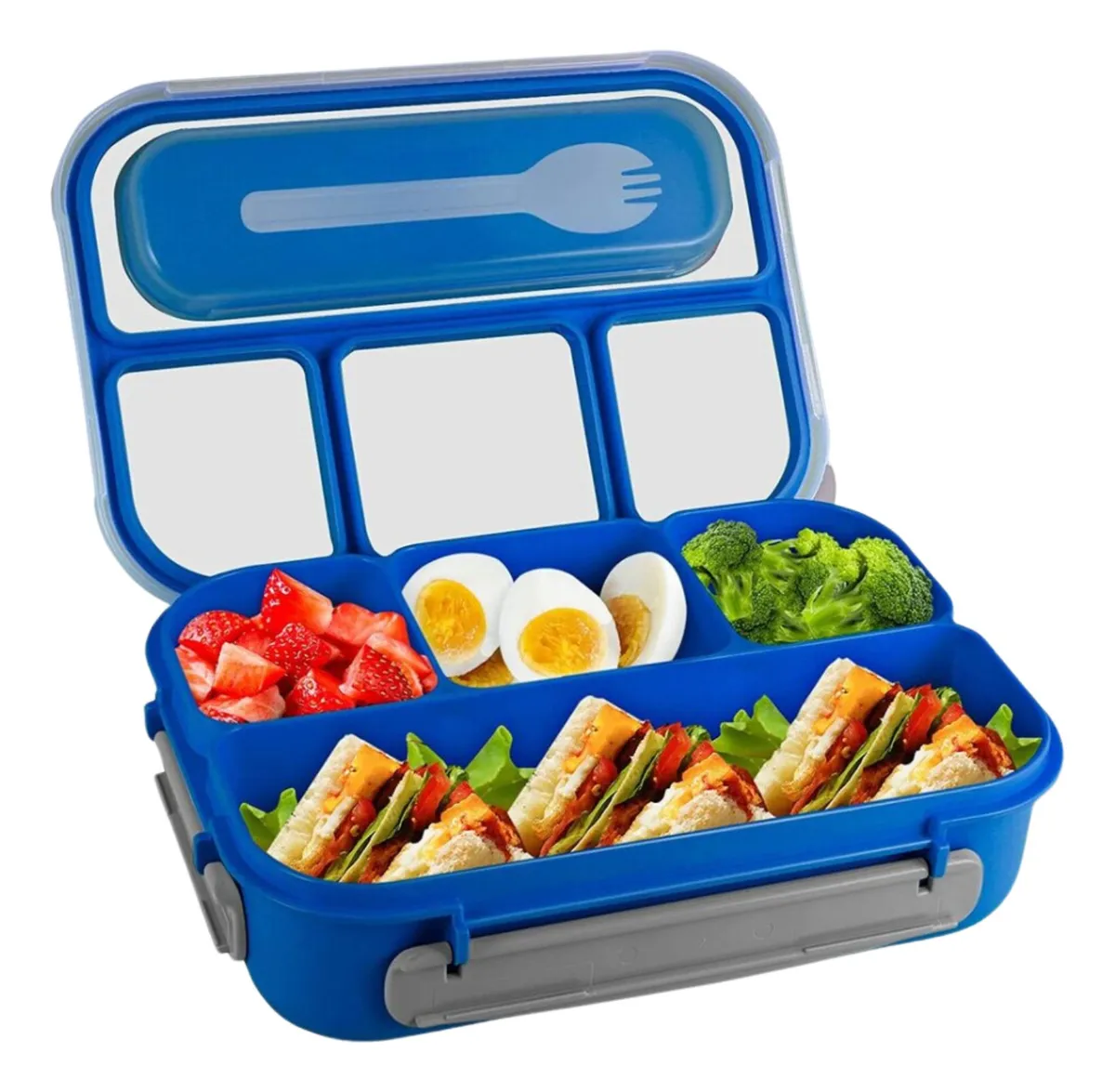 Lunchera Taper Hermetica Vianda C/ 4 Divisiones Cubierto