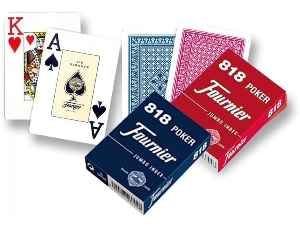 Set De 2 Barajas De Póker Gigantes De Plástico – 54 Cartas De 18x13 Cm, Resistentes Al Agua, Ideales Para Mayores Y Fiestas