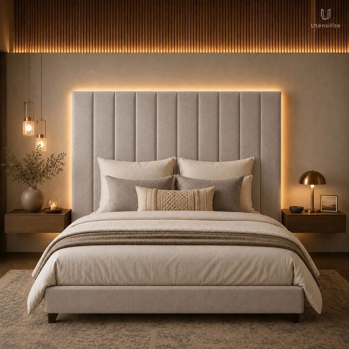 Cabeceira Modular King Estofada Premium 12 Placas 110x20
