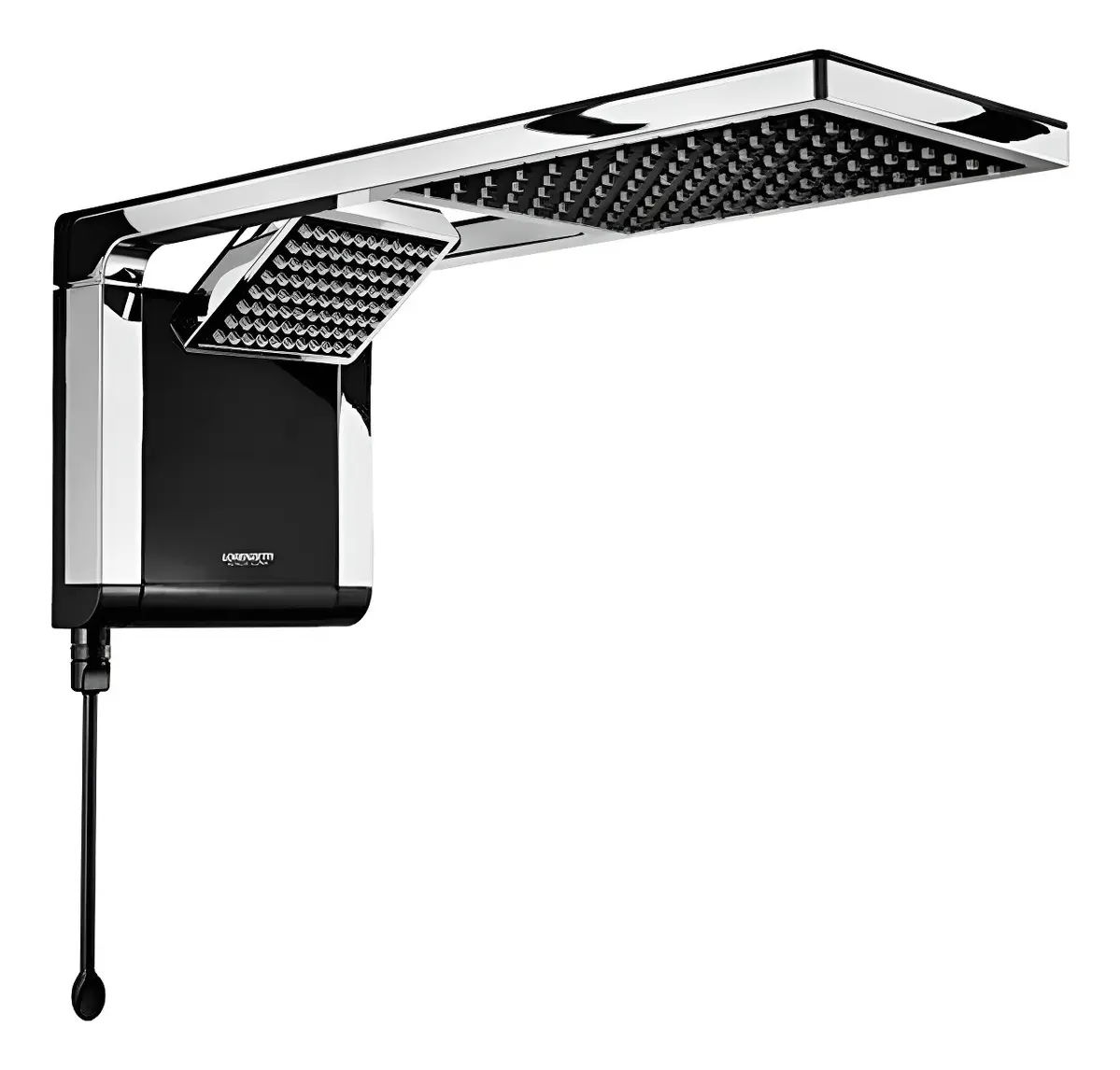 Chuveiro Lorenzetti Acqua Ultra Duo Elétrico De Parede Preto-Cromado 7800W