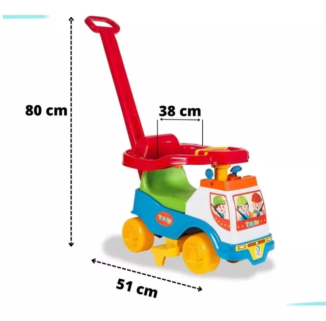 Triciclo Infantil Com Empurrador Velotrol Motoca Criança Beb