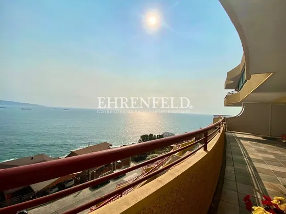 Reñaca, Viña Del Mar. Departamento Amoblado Con Vista Al Mar