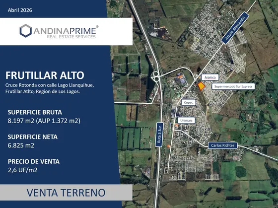 Terreno Comercial 8.197 M2 En Frutillar Alto, Región Lagos