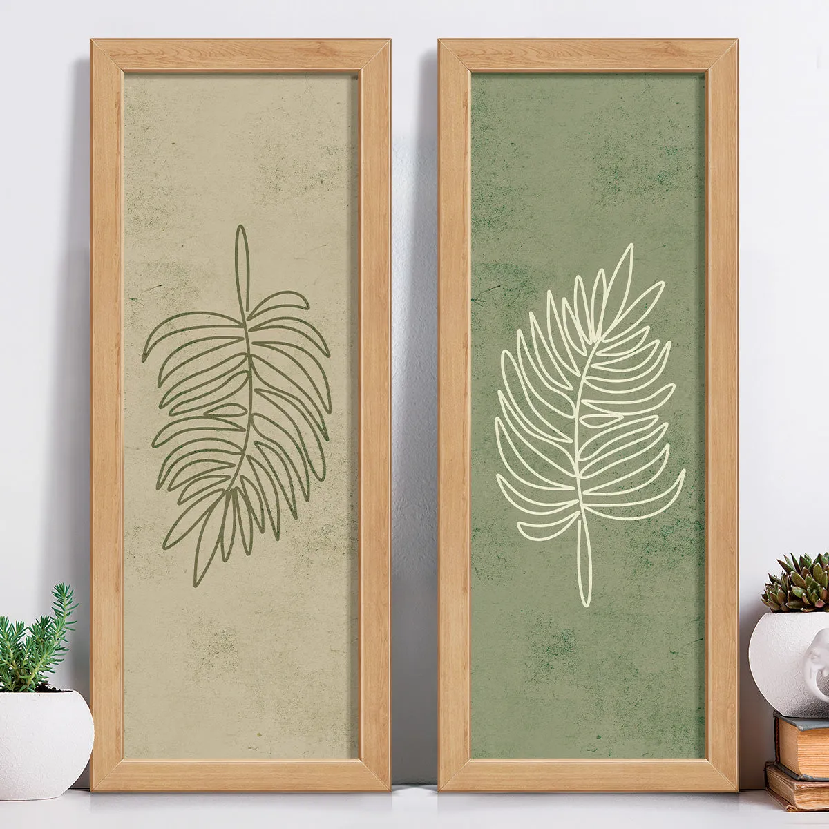 Quadro Decorativo Lavabo Banheiro Minimalista Folhas