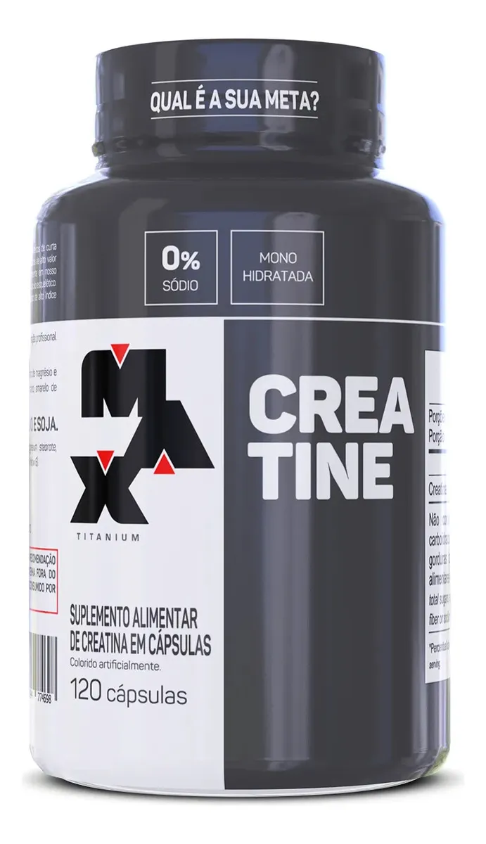 Suplemento Em Cápsulas Max Titanium Creatina Pote 120 Caps