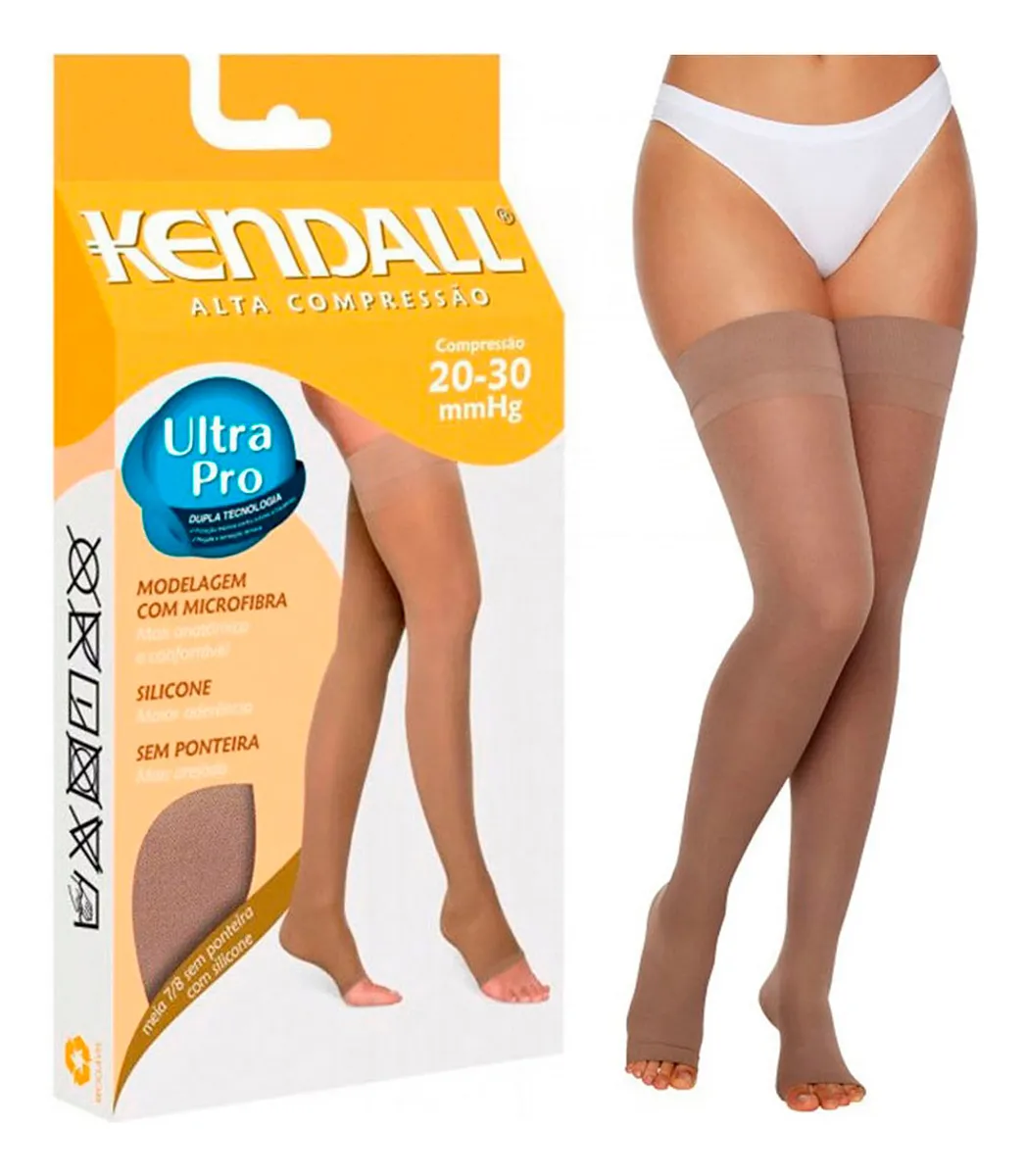 Meia Kendall 7/8 Alta Compressão 20-30 mmHg