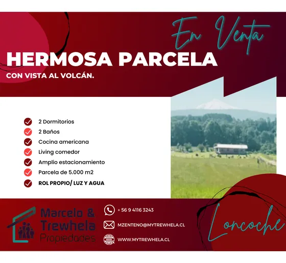 Vendo Parcela 5000 M2, Comuna De Loncoche. Codigo #1001 