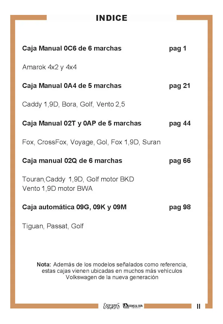 Manual de Servicio Cajas de Cambio VOLKSWAGEN