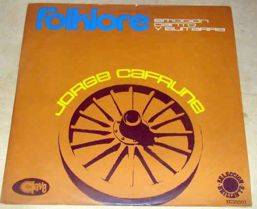 Jorge Cafrune Folklore Emocion Canto Y Guitarra Lp Uruguayo