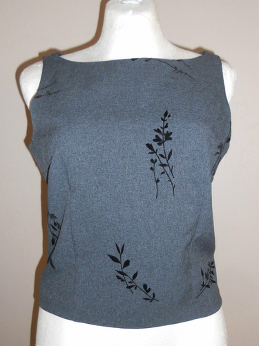 Byer Too Blusa Gris Oxford Con Terciopelo Talla 9