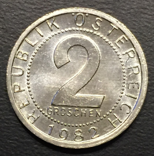 Ost035 Moneda Austria 2 Groschen 1982 Unc-bu Ayff