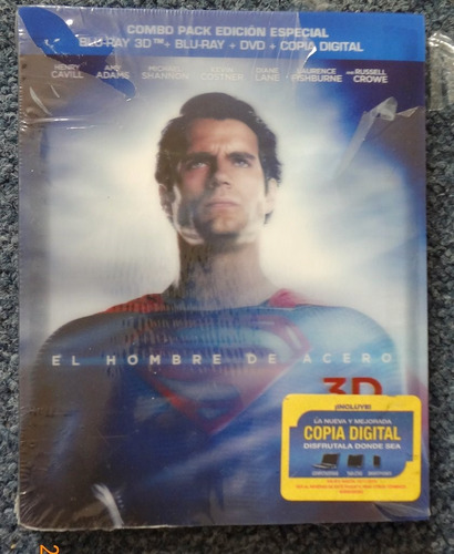 Blu-ray 3d Superman El Hombre De Acero Bluray Man Of Steel