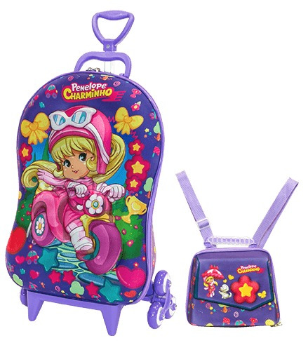 Mochila Escolar Mochilete 3d Penelope Charminho Uva Maxtoy