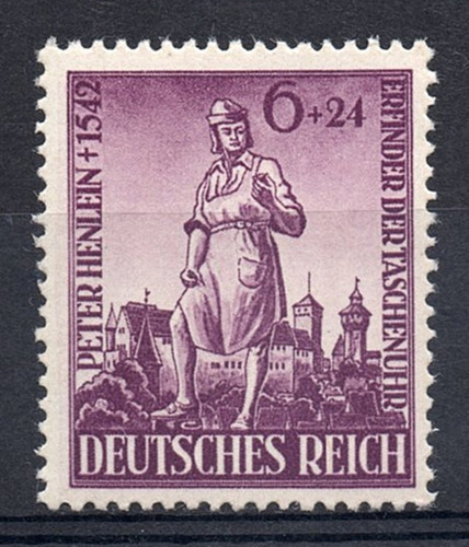 Reich 1942 Mi 819**  Yv 743 Mint Peter Henlein Relojería