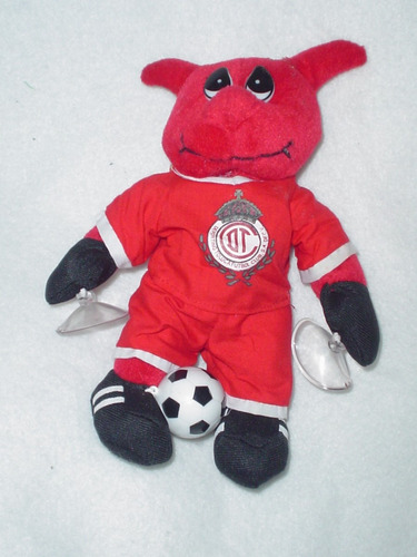 Diablo Del Toluca Mascota De Futbol Con Balon Y Tacos