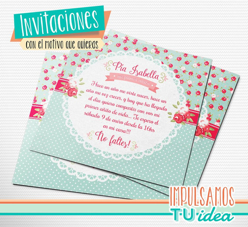 Shabby Chic - Invitación Para Imprimir