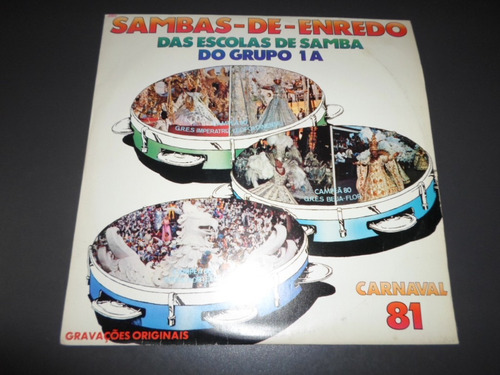 Sambas De Enredo Carnaval 81 * Disco De Vinilo Brasil