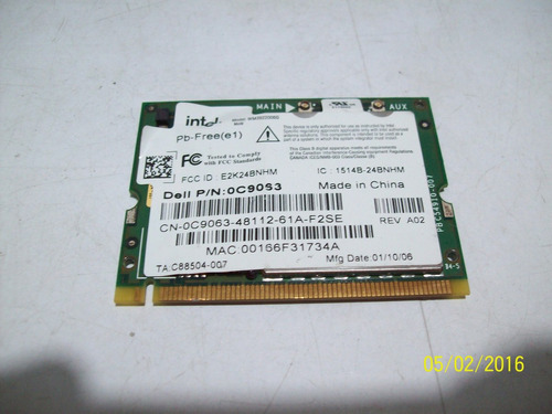 Dell Inspiron 710m Tarjeta Wifi 0c90s3