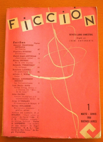 Revista Ficción Nº 1 / 1956 / Martínez Estrada Ezequiel,
